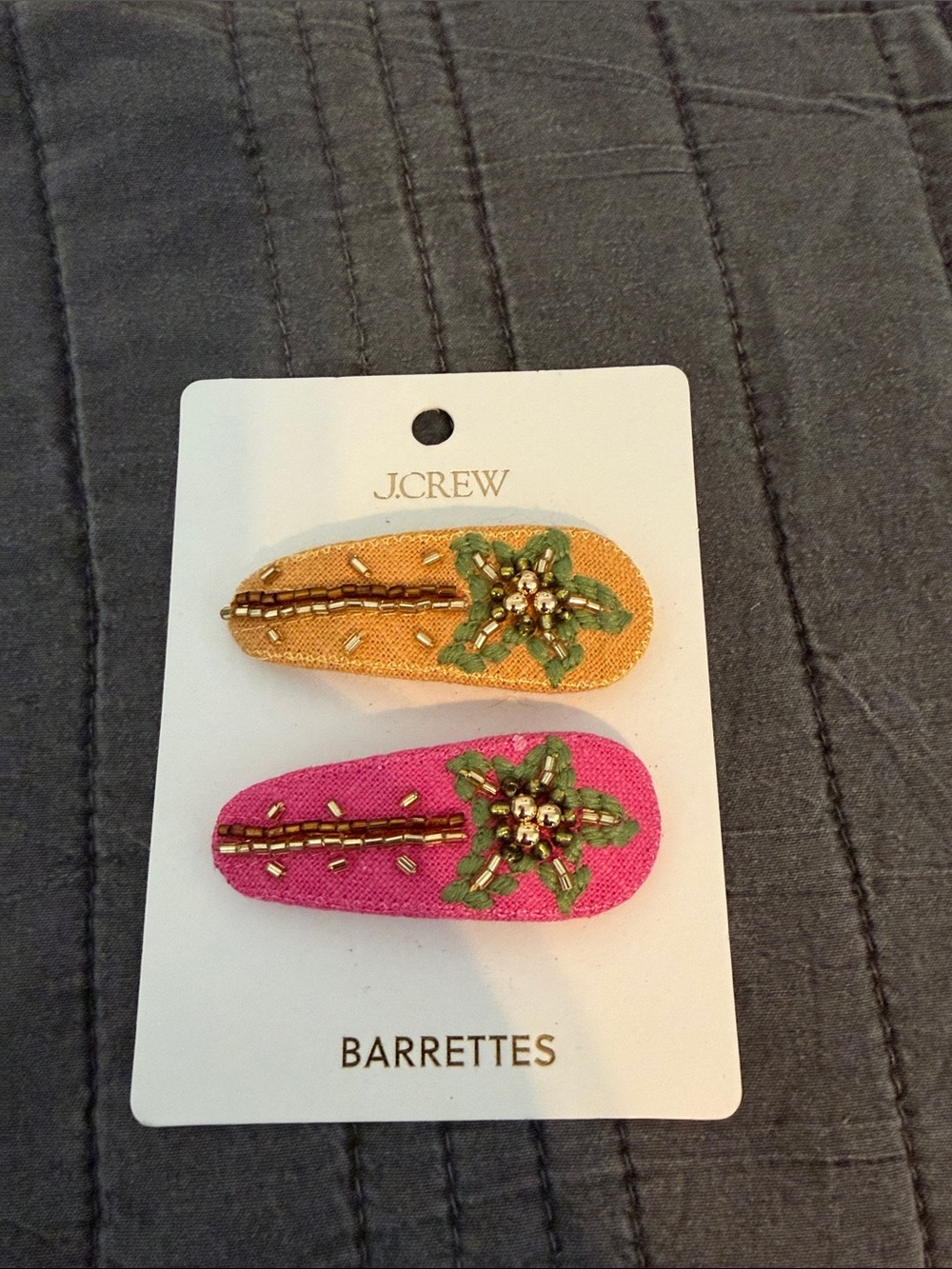 J. Crew Embellished Flower Barrette Set 💕